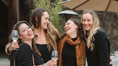 Happy People Drinking Sparkling Wine